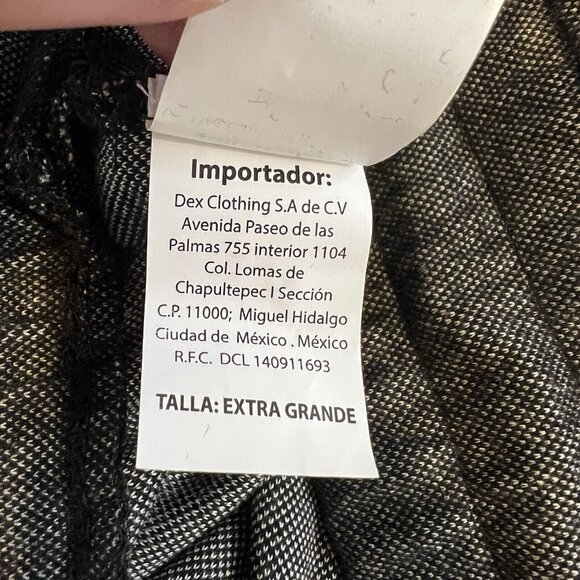 Dex Clothing NWOT Black White Center Seam Drawstring Taper Pant L - Picture 14 of 15